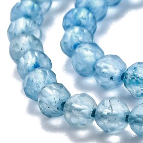 Blautopas, rund, facettiert, leicht bl�ulich, 3,5 mm, 20 Stck