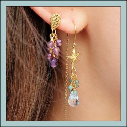 Blauer Topas, Tropfen, angebohrt, facettiert, AA-Qualit&auml;t, 8x6 mm, 1 Stk.