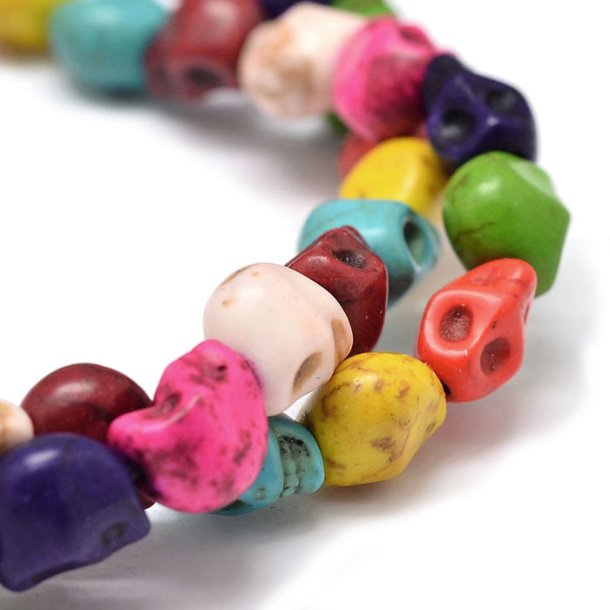 Howlite Skull Beads  Dyed Skull Shaped Beads - Available in 8mm 10mm 18mm