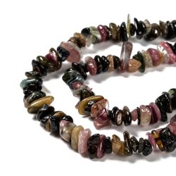 Turmalin, Strang, kleine Nuggets, gemischte dunkle Farben, ca. 7x5 mm, ca. 300 Stk