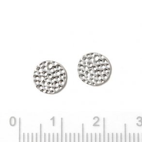 Gehmmerte Mnze mit 1 mm Loch, Silber, 8x1 mm, 2 Stk