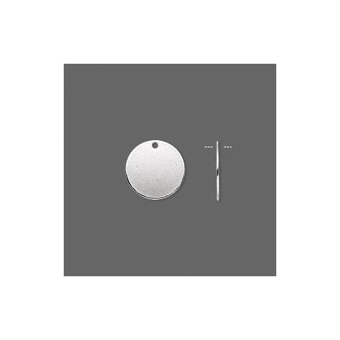 Forslvet mnt m. hul i kant., 12 mm, 6 stk