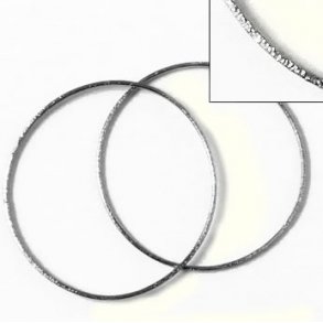 Gebürsteter Ring, schwarz, oxidiertes Silber, 18 mm, 2 Stk.