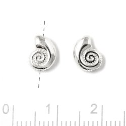 Muschelfrmige Perle, Sterlingsilber, 8x6 mm, 1 Stck
