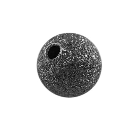 Stardust perle, sort messing, rund, 10 mm, 4 stk