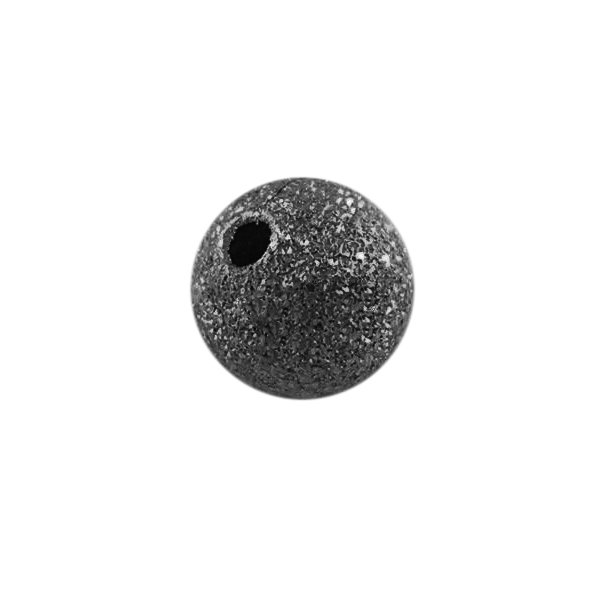 Stardust perle, sort messing, rund, 10 mm, 4 stk