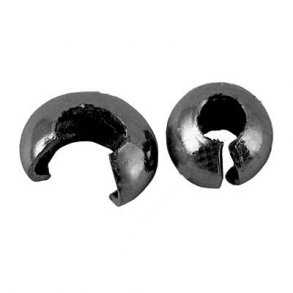 Crimp Cover, Knotenverstecker, schwarzes Messing, 3 mm, 20 Stk.