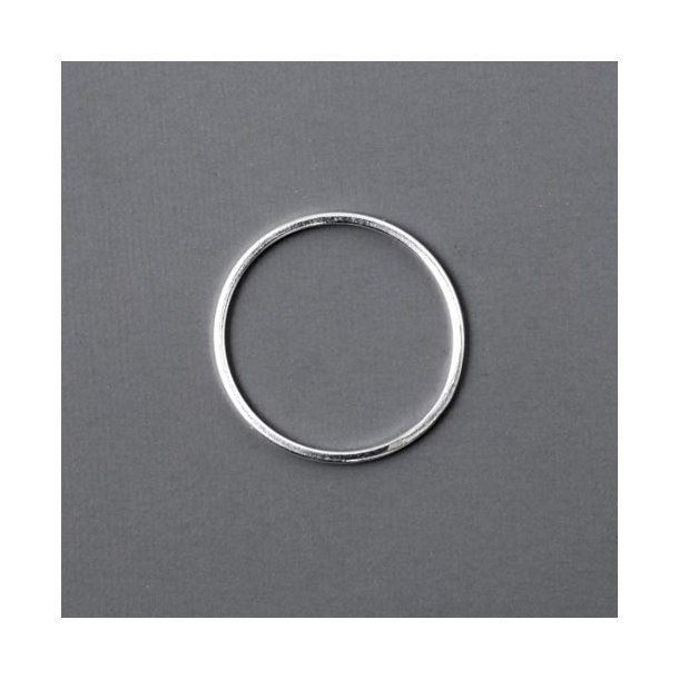 Simpel ring eller fingerring, sterling slv,flad trd, 22/20 mm, 1 stk