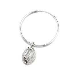 Anhnger, Kaurimuschelform mit se, Sterlingsilber, 20x11 mm, 1 Stk