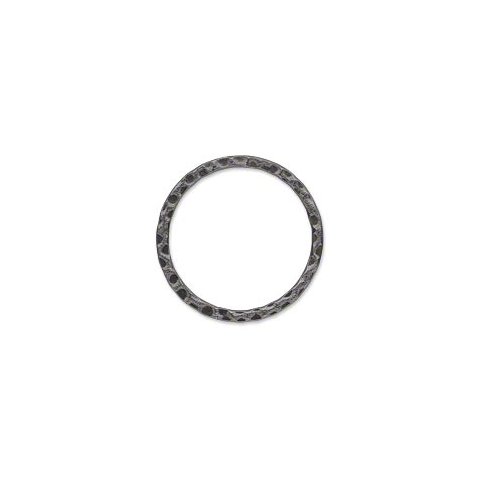 Hamret rustik lukket ring, gunmetal, 25 mm, 2 stk.