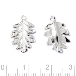 Anh�nger, Eichenblatt, Sterlingsilber, 17x11 mm, 1 Stck