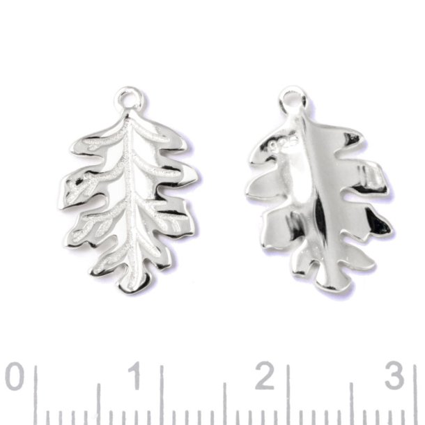 Anh�nger, Eichenblatt, Sterlingsilber, 17x11 mm, 1 Stck