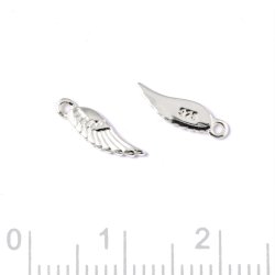 Anh�nger, kleine Fl�gel mit �se, Sterlingsilber, 11x3 mm, 1 Stck