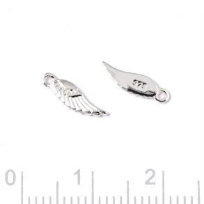 Anh�nger, kleine Fl�gel mit �se, Sterlingsilber, 11x3 mm, 1 Stck