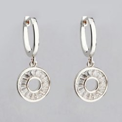 Anhnger mit Zirkonia, Cirkel, Sterlingsilber, 14x12mm, 1 Stk.