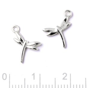 Anh�nger, Libelle mit �se, Silber, 11,5x11,5 mm, 1 St�ck