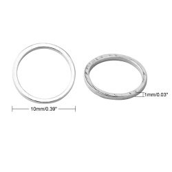 Ring / &Ouml;se, versilbertes Messing, geschlossen, 10x0,8 mm, 20 Stk.