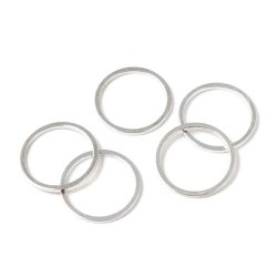 Ring / &Ouml;se, versilbertes Messing, geschlossen, 14x1 mm, 10 Stk.