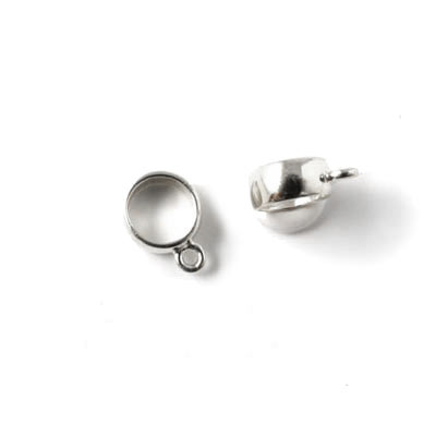 Bandring, rund, blank, Silber mit Öse, Lochgröße 5,2 mm, 1 Stk