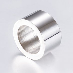 Simple tube ring bead, steel bead, simple 9x13mm, 9mm hole, 1pc.