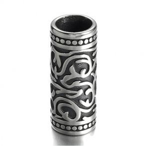 Large Hole Spacer Bead 8x5mm Pewter Antique Silver Plated (1-Pc)