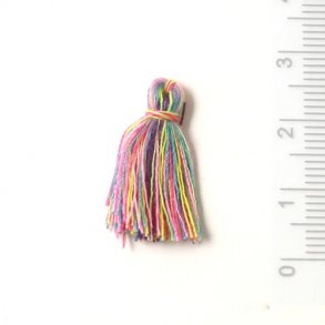 Quaste, schlicht, mehrfarbig, 25 mm, 1 Stk.