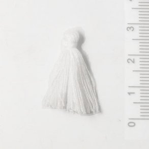 Quaste, schlicht, weiß, 25 mm, 1 Stk.