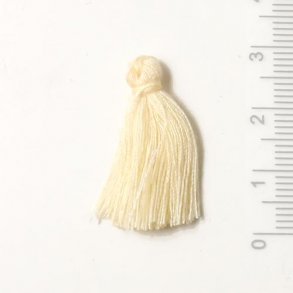 Quaste, schlicht, cremeweiß, 25 mm, 1 Stk.