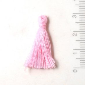 Quaste, schlicht, rosa, 25 mm, 1 Stk.