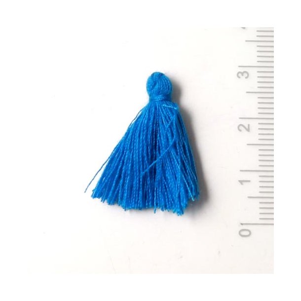 Tassel, small, blue, 25mm, 1pc.