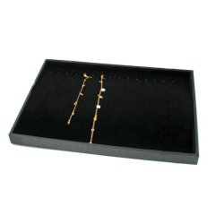 Display-Schachtel, mit 20 Haken f&uuml;r Ketten und Armb&auml;nder, schwarzes Velours, 1 Stk.