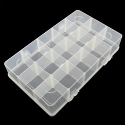 Kunststoff-Sortimentskasten mit 15 verstellbaren Fchern, 16,5x27,5x5,5 cm, 1 Stck