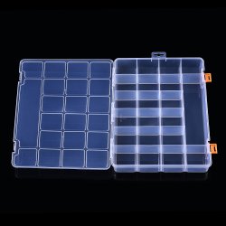 Gro�e Perlen-Sortimentsbox aus Kunststoff mit 21 F�chern, 32,5x25x5 cm, 1 Stck