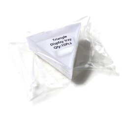 Dreieckige Perlenschale, Kunststoff, wei, Mae 7x7x1 cm, 10 Stk