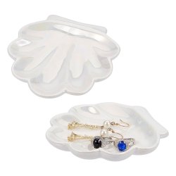 Schmuckschale, Muschel, Porzellan, wei&szlig;, Ma&szlig;e 111x111x16 mm, 1 St&uuml;ck.