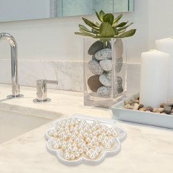 Schmuckschale, Muschel, Porzellan, wei&szlig;, Ma&szlig;e 111x111x16 mm, 1 St&uuml;ck.