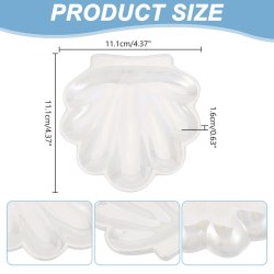 Schmuckschale, Muschel, Porzellan, wei&szlig;, Ma&szlig;e 111x111x16 mm, 1 St&uuml;ck.