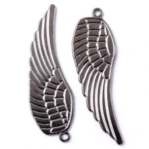 Anhänger, antiksilberfarben, Flügel 49x16 mm, 1 Stk.