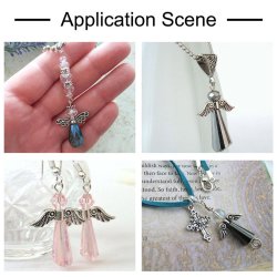 Flgelperlen, Mix in Kunststoffbox, 2 Sorten, 5 Farben, Metall, ca. 200 Stck