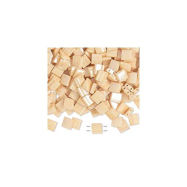 Miyuki, Tila bead, opaque, light caramel, 5x5mm, 10gr, ca. 120pcs