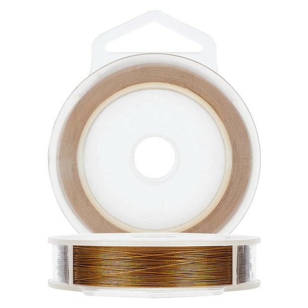 Tigertail, Wire Draht, dunkel golden, Dicke 0,35 mm, 100 m