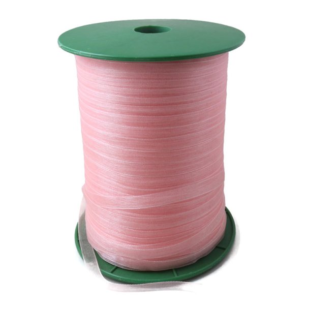 Organzaband, hellrosa, 8 mm breit, 2 Meter