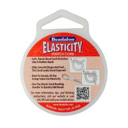 Elastische Schnur, Beadalon Elasticity, transparent, 1 mm, ganze Spule, 25 m