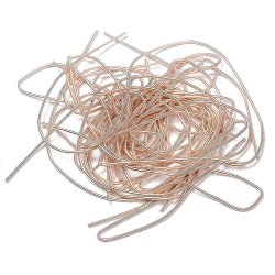 French wire, ferskenfarvet / lys rose, kobber spiral, tr�dtykkelse 0,2 mm, diameter 1 mm, ca. 350 cm
