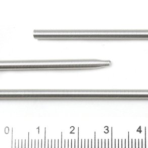 French wire, s�lvfarvet, spiral, kraftig tr�dtykkelse 1 mm, diameter 2,9 mm, 18 cm