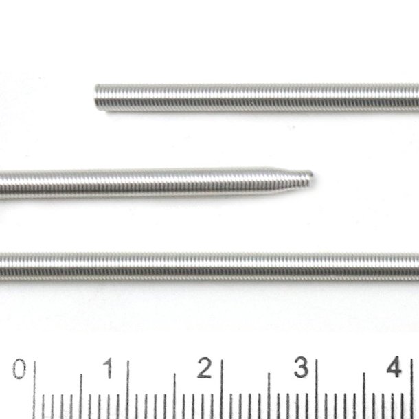 French wire, s�lvfarvet, spiral, kraftig tr�dtykkelse 1 mm, diameter 2,9 mm, 18 cm