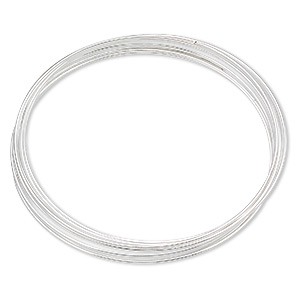 Memorydraht für Armbänder, versilberter Edelstahl, 45 mm, Kindergröße, Draht 0,50-0,60 mm, 60 Loops