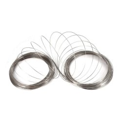 Memory-Draht, Stahl, Runddraht, f&uuml;r kleinere Halsketten, Durchmesser 115 mm, Draht 1 mm, 12 Schlaufe