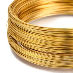 Memory-Draht, vergoldeter Stahl, draht, f&uuml;r Ketten, Durchmesser 115 mm, Draht 0,6 mm, 12 Schlaufen