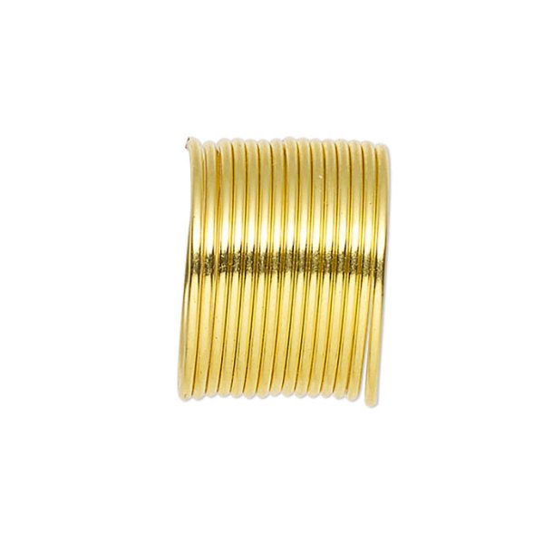 Memorywire, gilded steel, 18mm diameter for rings, thickness 0.65-0.75mm. 48 loops.